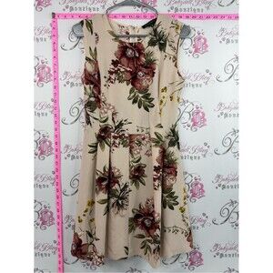Dynamite dress flowers Cream Mini Dress with Burgundy & Green Floral Print